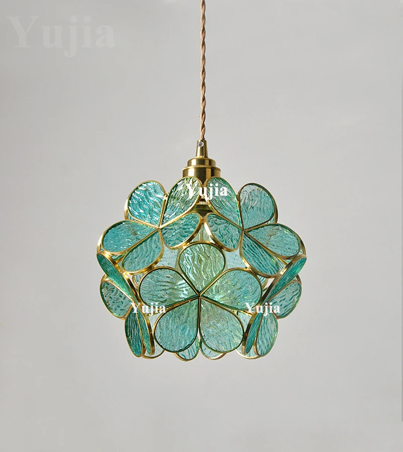 Multi-Style Nordic Pendant Lamp Green Glass Ceiling Lighting Kitchen Island Hand Brass Hanging Light Fixtures for Dining Room