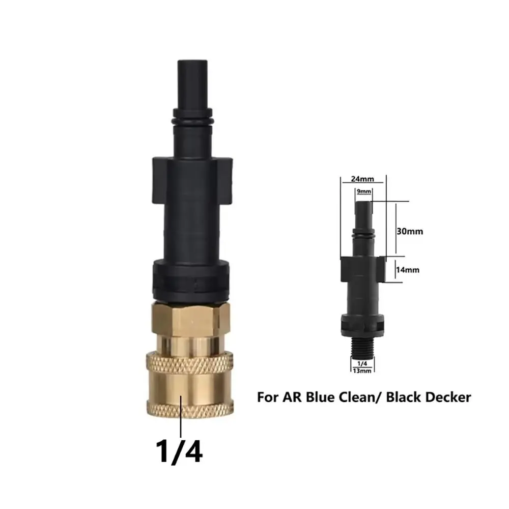 1Pcs Quick Release Pressure Washer Adapter Brass 12mm Water Torch Connector 1/4
