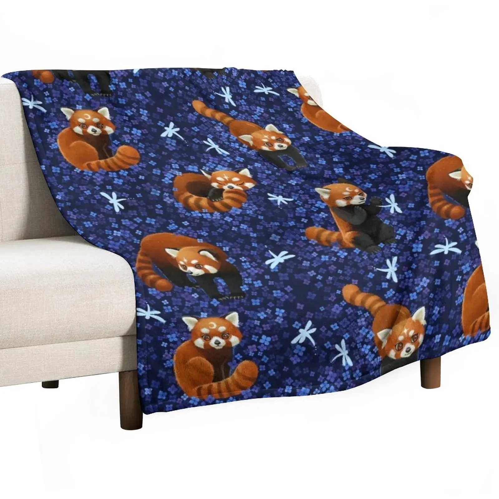 

Red Pandas Pattern Throw Blanket Designer Blankets Luxury Throw Blanket Furry Blankets throw blanket for sofa