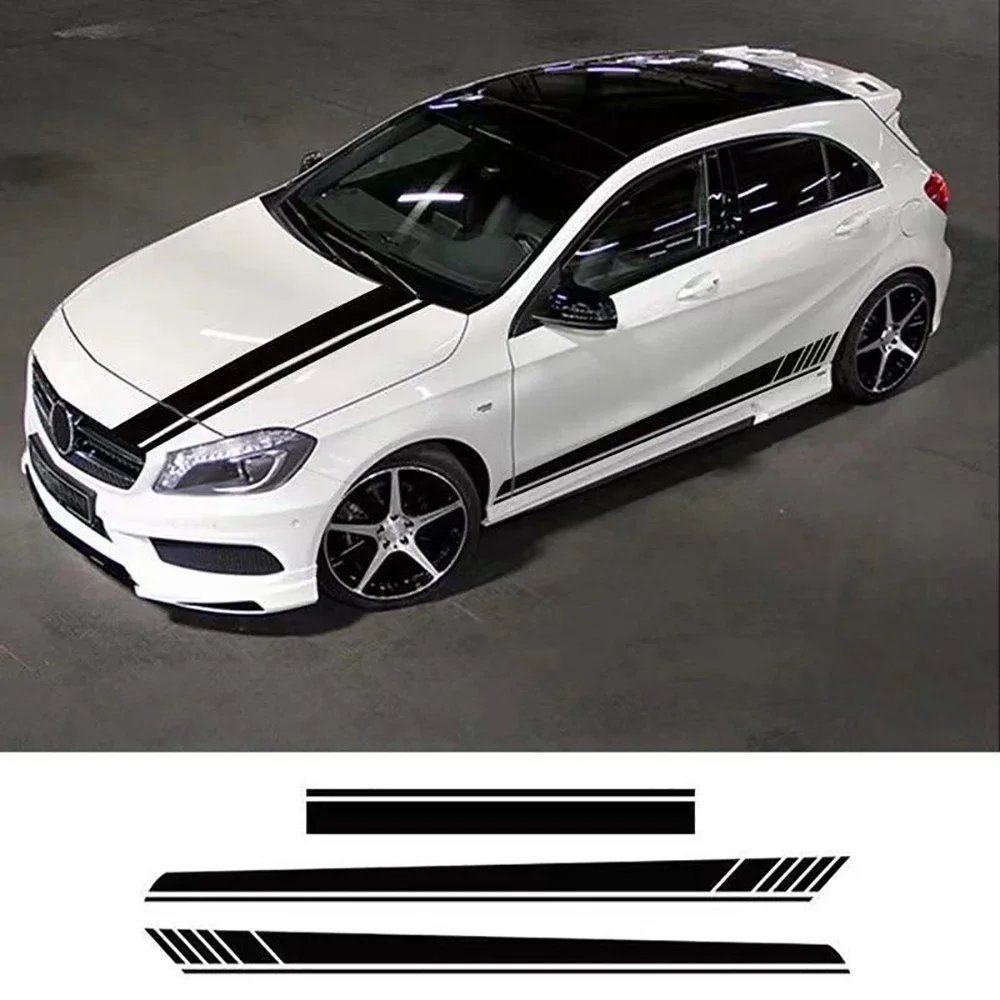 

Car Vinyl Stickers Bonnet Decal Decoration Stickers Decorate Vinyl Long Strip Door Decal Double Sided Tape for Car Accessories