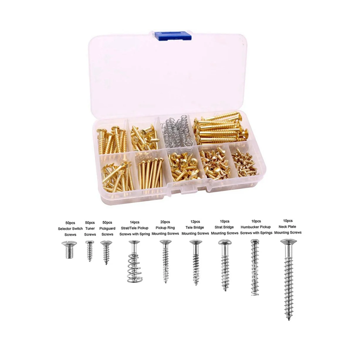 226Pcs Electric Guitar Screws Kit for Pickguard Back Plate Mount Bolt Tool Musical Instruments Part Black