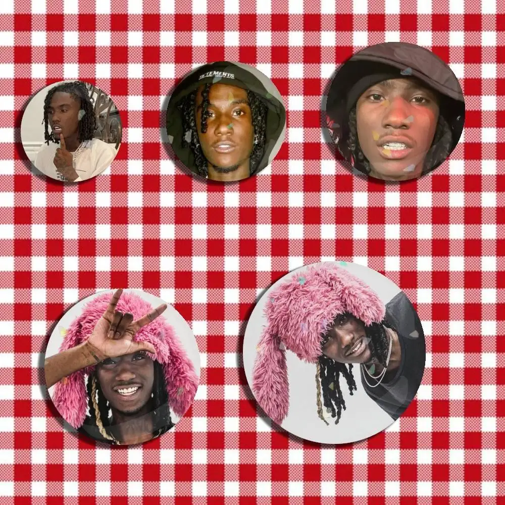 

O-OsamaSon Rapper Jump Out Laser Badge Creative Pins Brooch for Bag Clothes Hat Decor Gifts Fans Collect