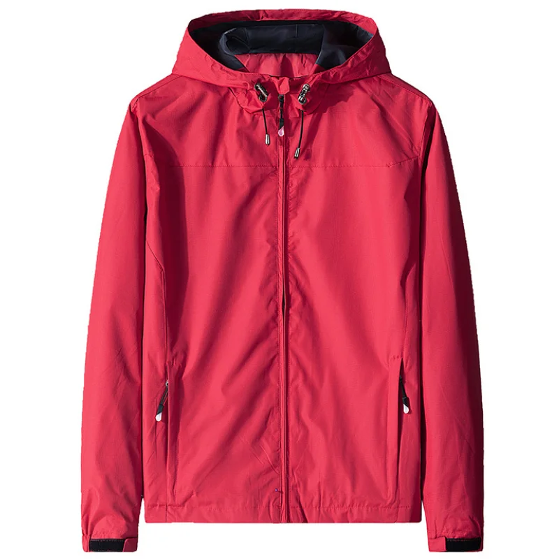 

New Men's Jacket Autumn Spring Waterproof Tactical Windbreaker Jackets Men Hooded Outdoor Windproof Coats Plus Size 5XL MY434