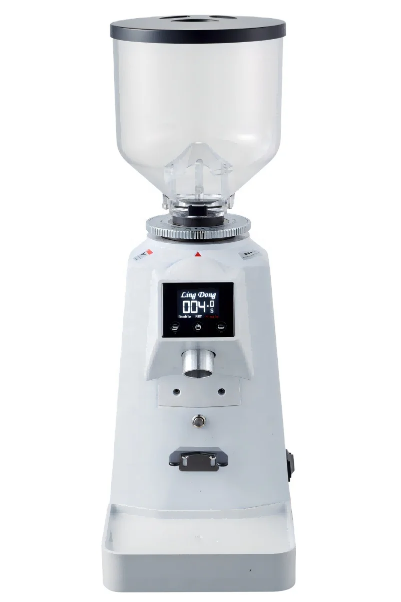 جودة آمنة أوتوماتيكية رقمية صناعية من الفولاذ المقاوم للصدأ مطحنة حبوب قهوة اسبريسو كهربائية تجارية