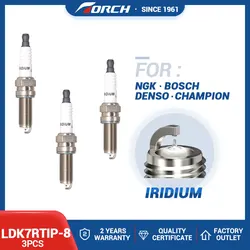 3PCS Iridium Spark Plugs Torch LDK7RTIP-8 Replace for 1989/ILKR7B8 Denso SXU22HDR8 VXUH22 XUH22TT IXUH22 MITSUBISHI 1822 A011