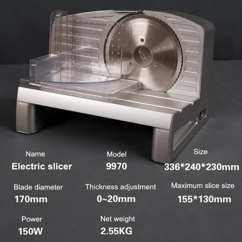 Rebanador de rollo de cordero eléctrico para el hogar, rebanador de carne congelada en rodajas, artefacto de pan de jamón de cinco flores, rebanador