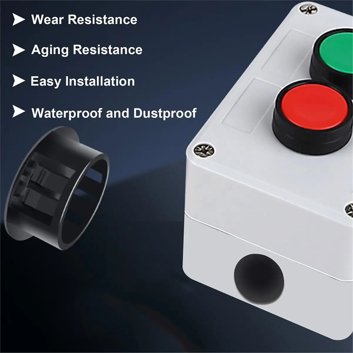 A45I 135Pcs 8 Sizes Nylon Plastic Hole Plugs Round Drill Hole,Furniture Cabinet Insert End Caps Industrial Hardware & Plugs