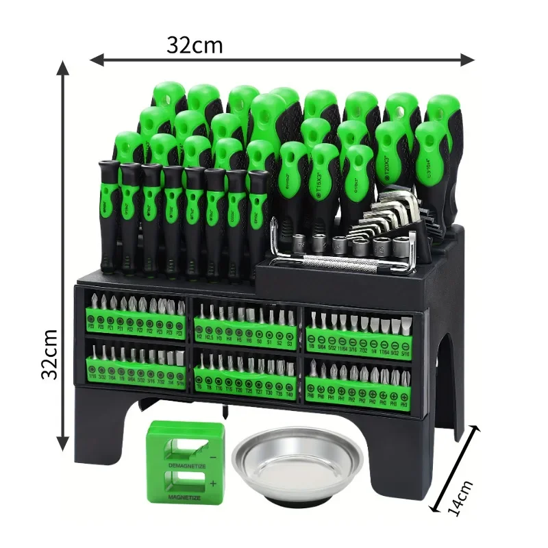 Multifuncional Magnetic Screwdriver Bits Set, Precision Phillips, Slotted Screw Bit, Home Repair Tool, CRV