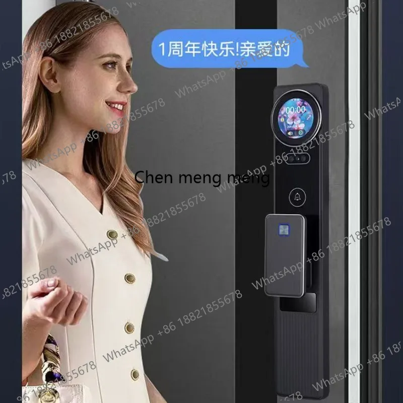 AI face door lock automatic remote control high definition double large screen anti-theft password door lock
