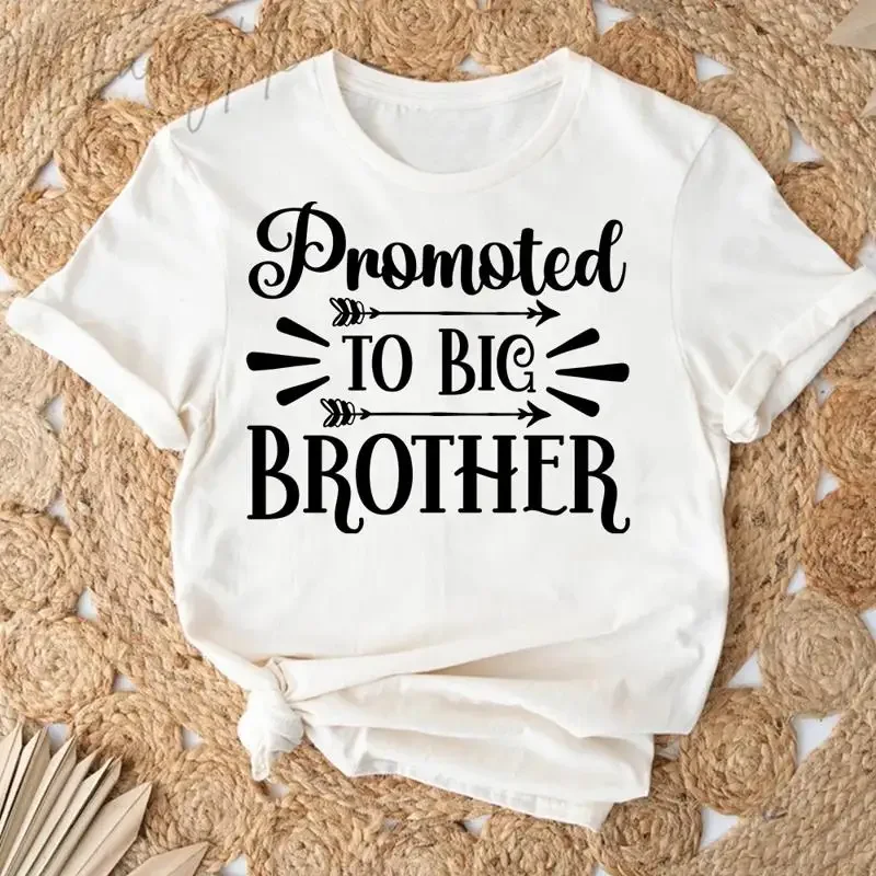 Promoted to Big Brother T shirt Gender Reveal Sibling Announcement T Shirt Tee
