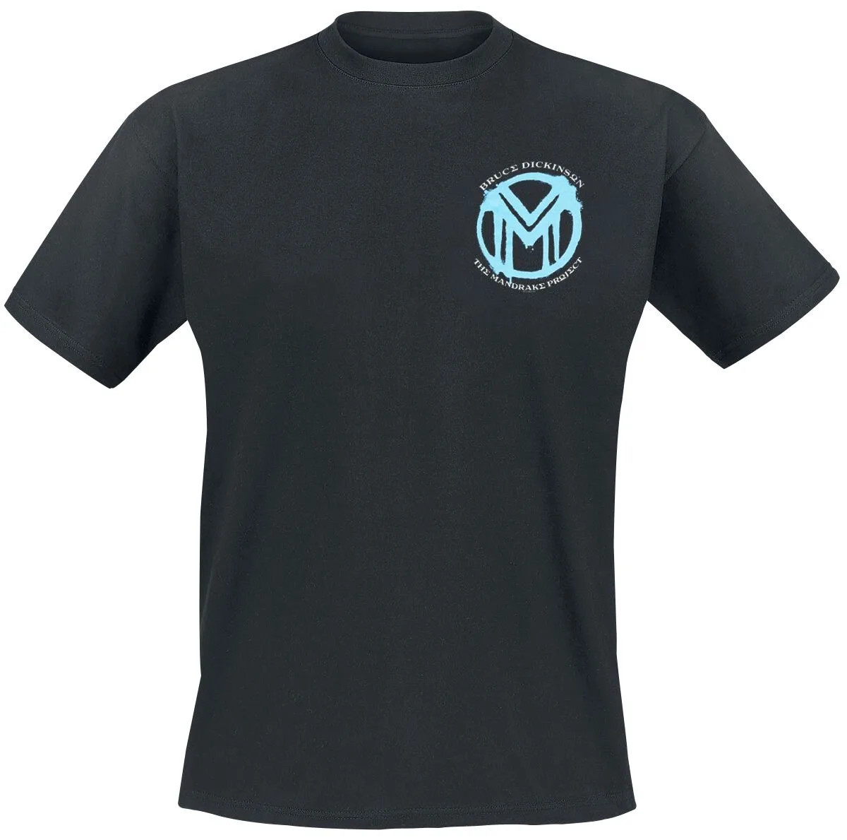 Camiseta con estampado de doble cara de Bruce Dickinson The Mandrake Project, camiseta informal neutra 100% algodón, ropa de calle de heavy metal