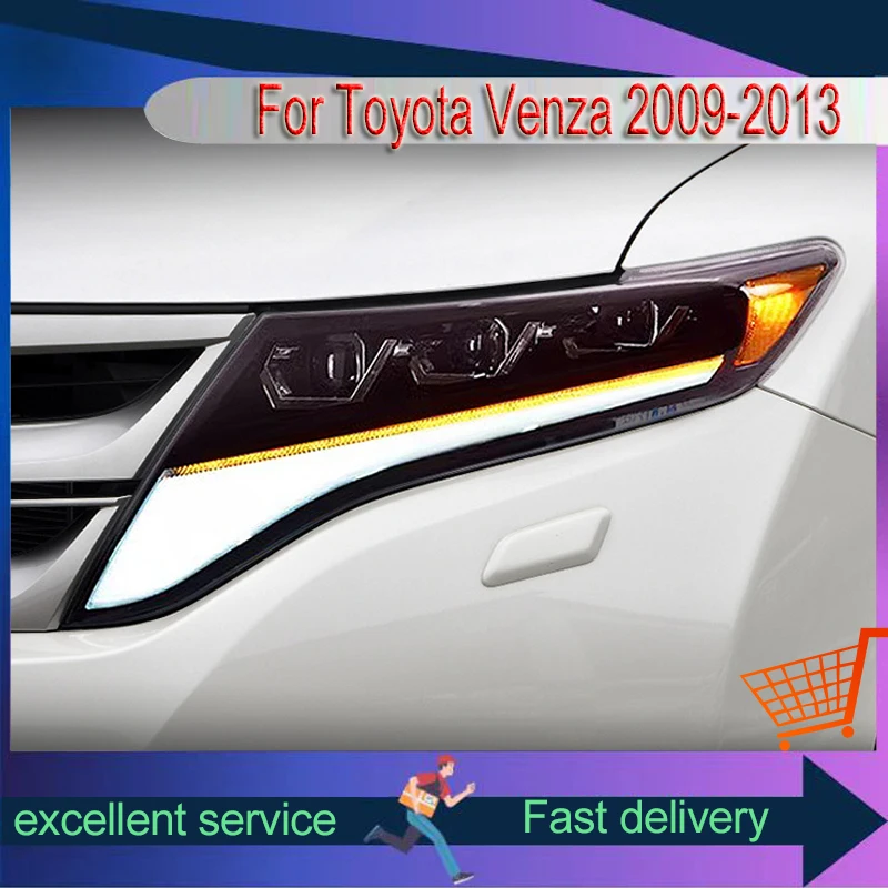 

Аксессуары для фар для Toyota Venza 2009-2013, автоматические светодиодные фонари для транспортных средств, передние фонари, инструменты, автомобильные фонари в сборе