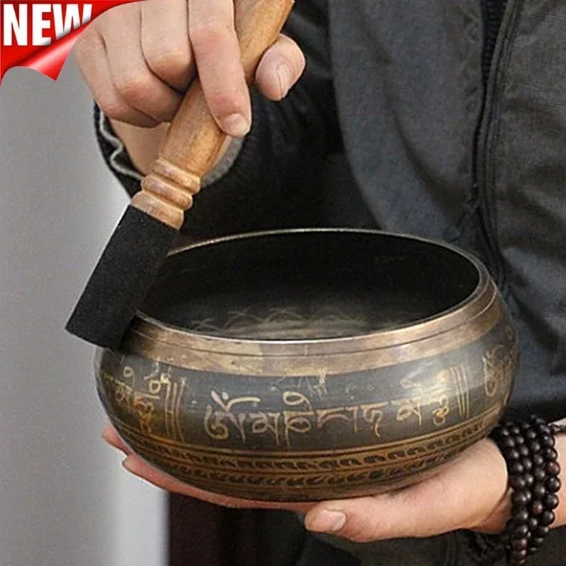 7 Sizes Tibetan Sing Bowl Handmade Music Brass Buddha Sound Bowl Buddhist Supplies Religious Home Decoration New Arrival