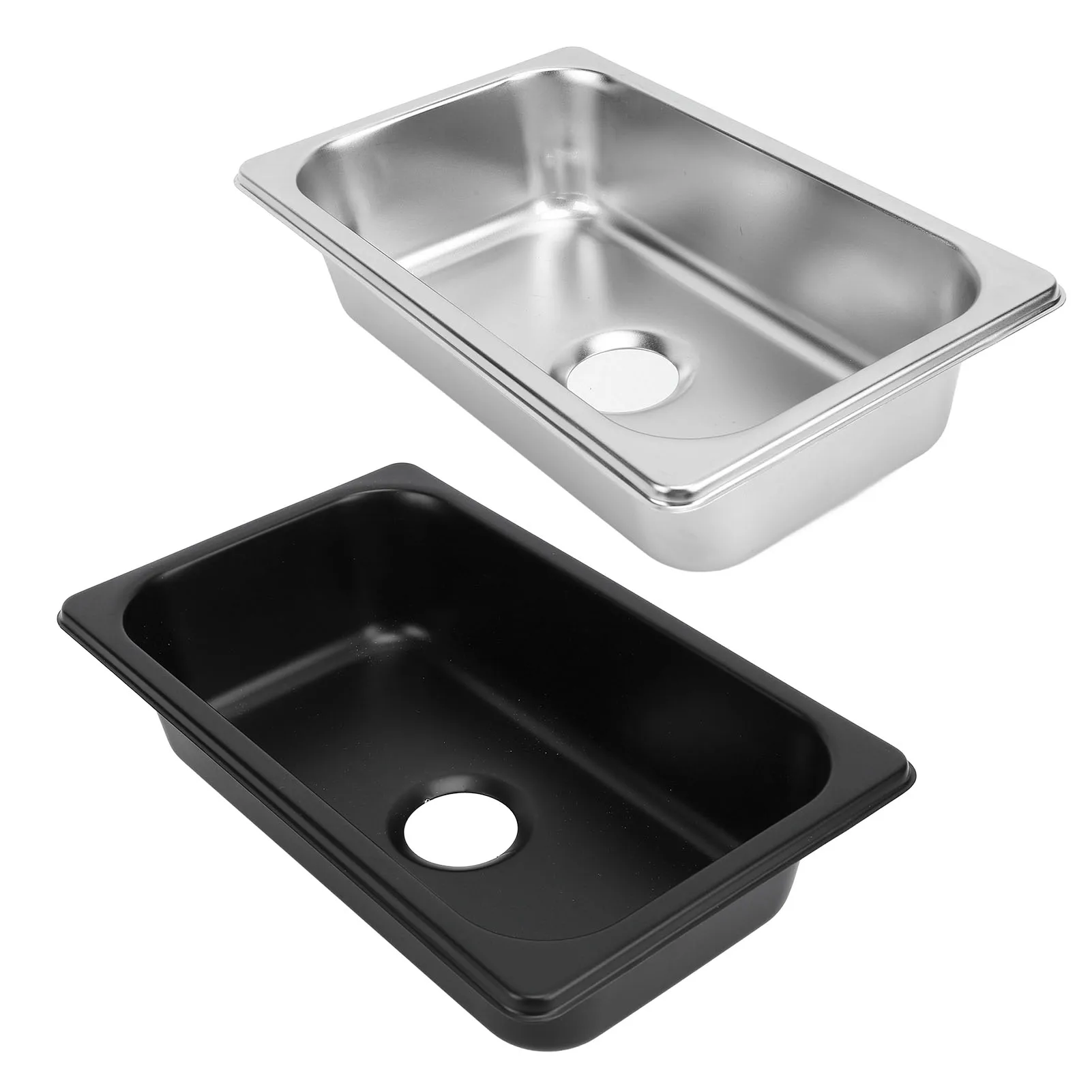 Kitchen Sink Wash Basin Sink Kitchen Rectangular Hand Wash Basin Sink with 40mm Sewer Outlet for Boat Caravan Yachts Boats