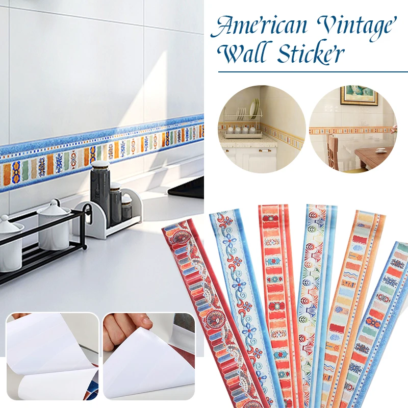 

3/5M Self Adhesive Wall Skirting Border Sticker PVC Kitchen Cabinet Cupboard Waterproof Baseboard Wallpaper Wall Sticker