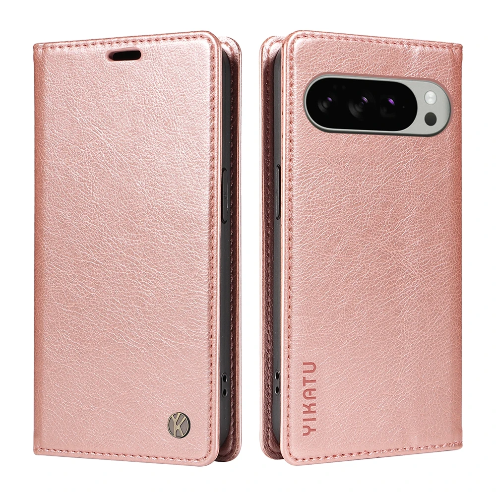 Custodia a portafoglio in pelle magnetica per Google Pixel 10 9 9A 8 8A 7 7A 6 6A Pro XL 5G Ultra Silm antiurto |   Stria di litchi premium