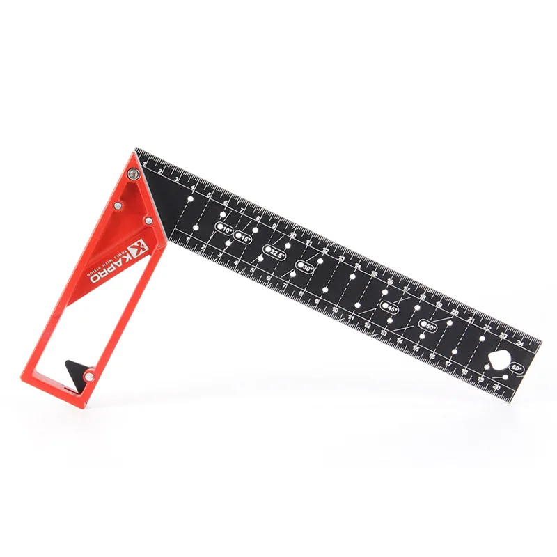 Woodworking Right Angle Ruler, 45-Degree Multi-Angle Marking Gauge, 3MM Thickened Aluminum Alloy, High-Precision Universal Tool