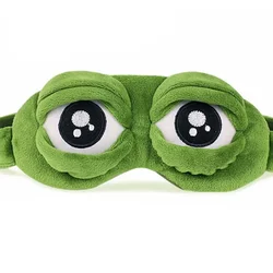 3D Sad Frog Sleep Mask Natural Sleeping Eyeshade Cover Shade Eye Patch Women Men Soft Portable Blindfold Travel Eyepatch Snoring