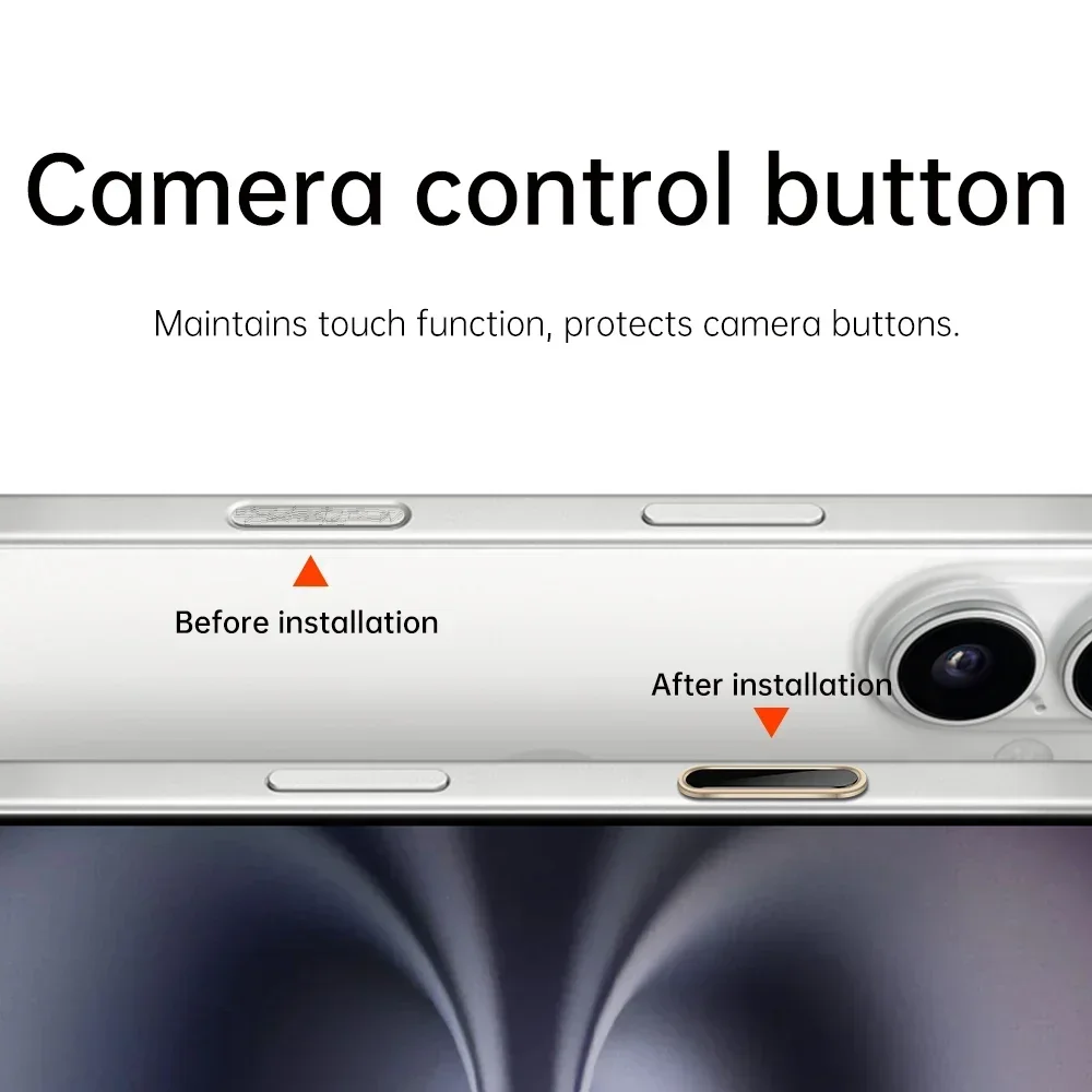 For iPhone 16 Pro Max Plus Touch Photo Camera Control Button Protective Cover Metal Frame with Capacitor Chip Phone Accessories