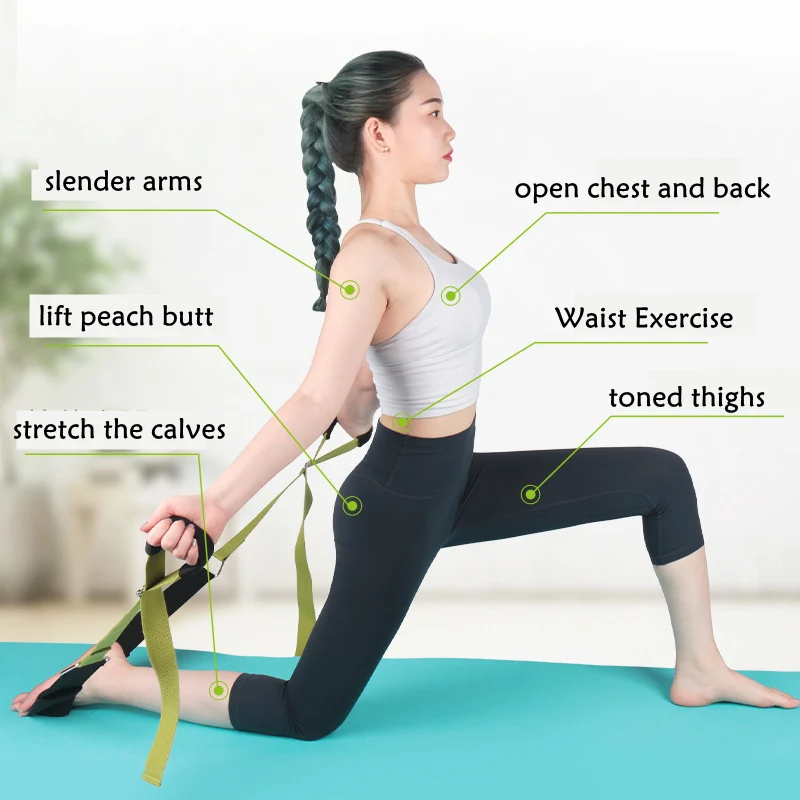 Adjustable Yoga Straps Belt Stretcher Legs Ballet DanceTraining Band Toned Tights Arms Stretch Muscles Relax Split Leap Widen