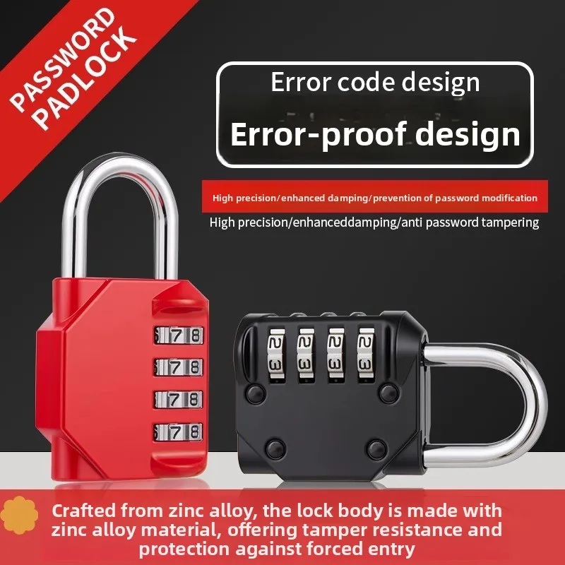 Password Padlock Waterproof Rustproof Anti-theft Travel Case Lock Locker Backpack Bicycle Frame Helmet Gym Lock