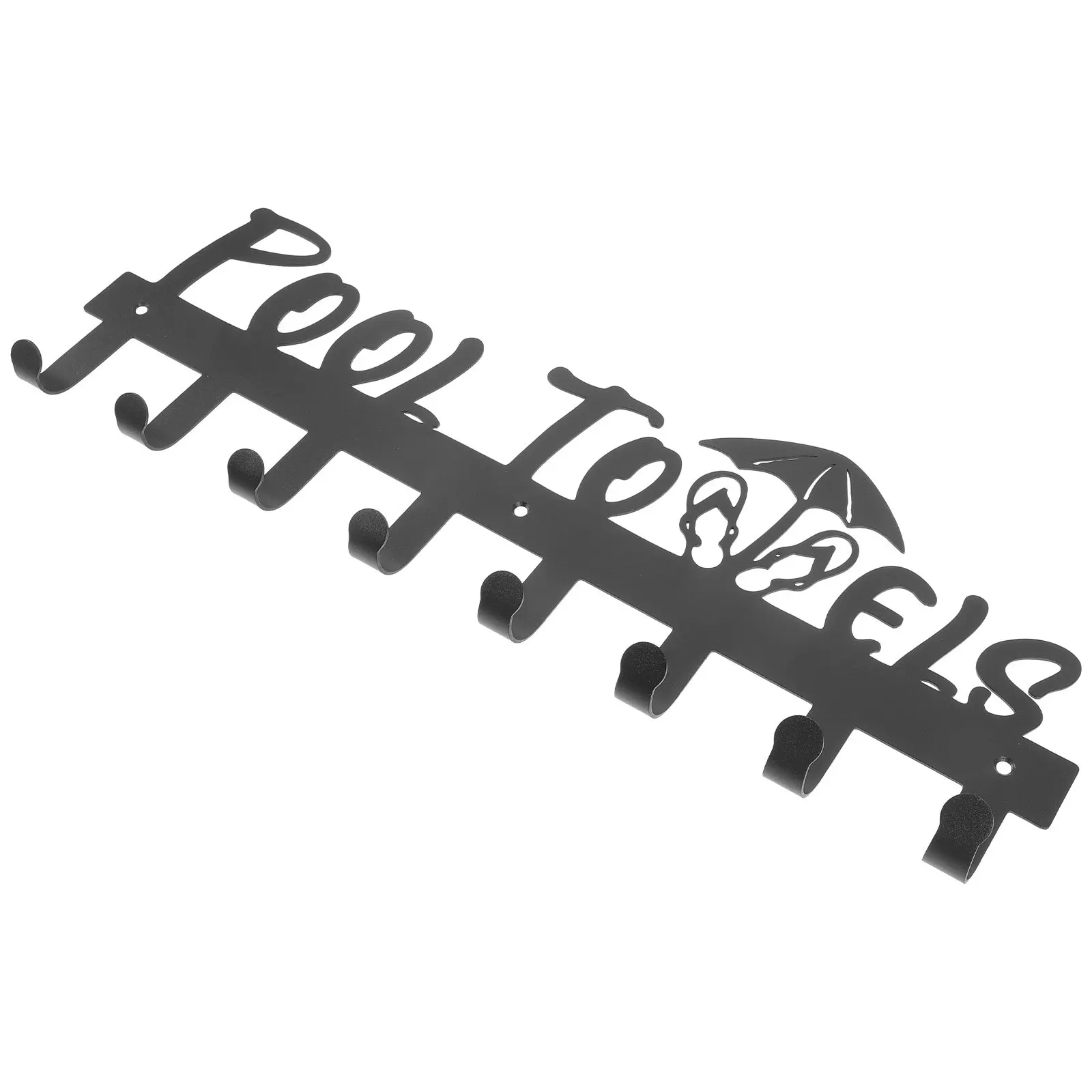 

Towel Hook Rack Wall Mounted Metal Row Hook Rail for Hat Towel Robes Keys Storage Organizer Bathroom Kitchen Bedroom Modern Coat