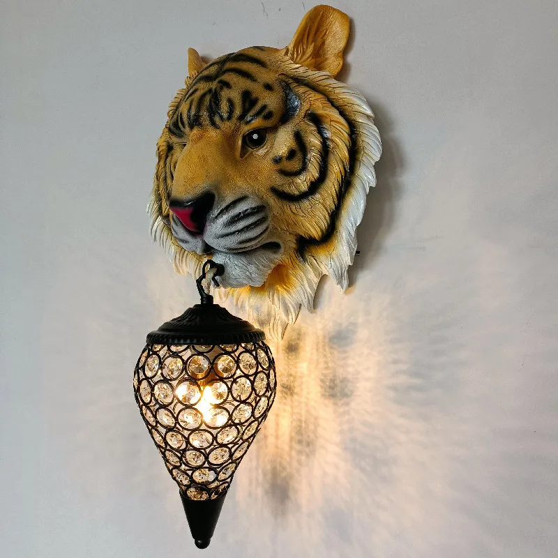 SOFITY Modern Wall Lamp LED Creative American Tiger Sconce Lights For Home Living Room Bedroom Bedside Porch Decor