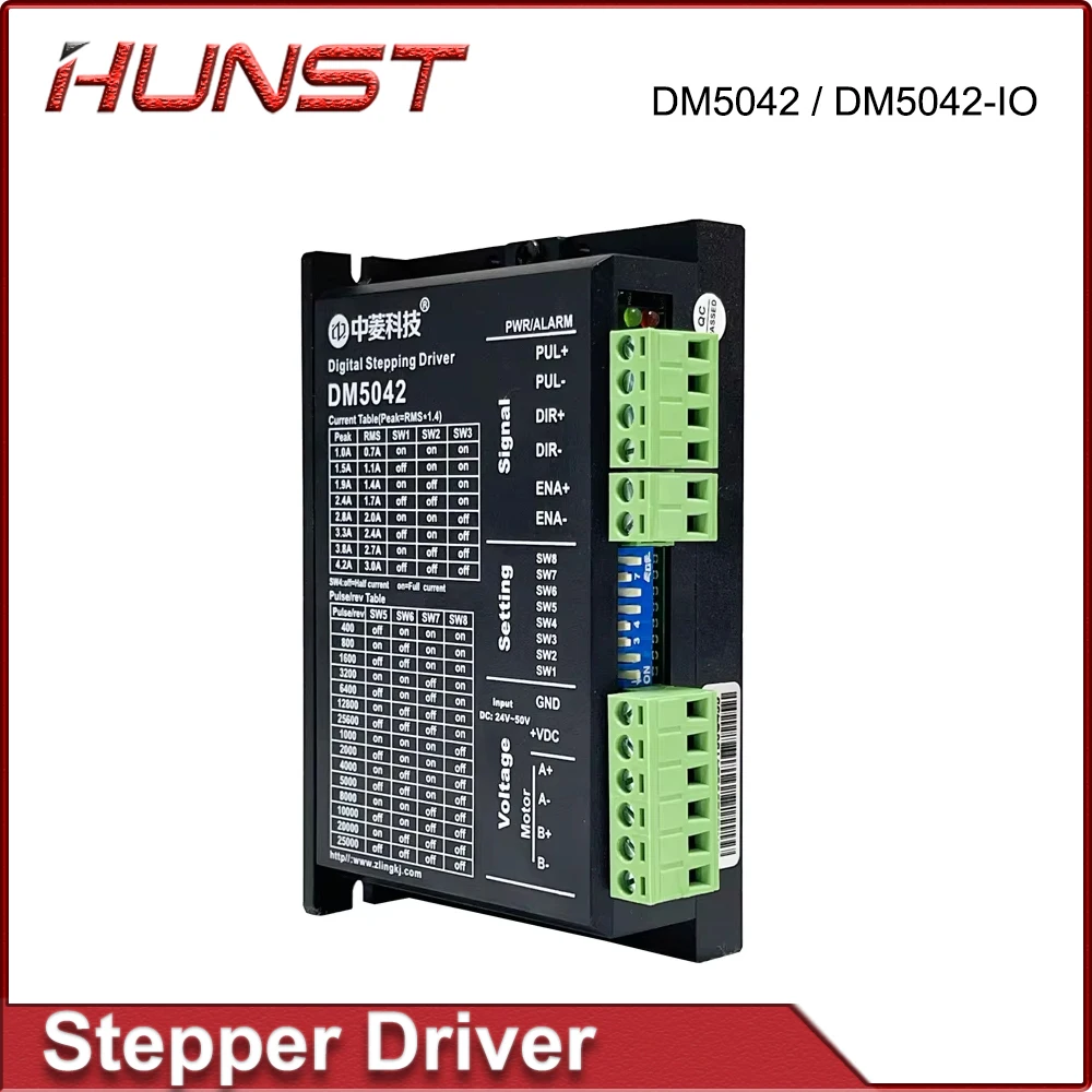HUNST DM5042 and DM5042-IO Two-phase Stepper Motor Pulse Speed Control Drivers are Suitable for Rotation and Lifting.
