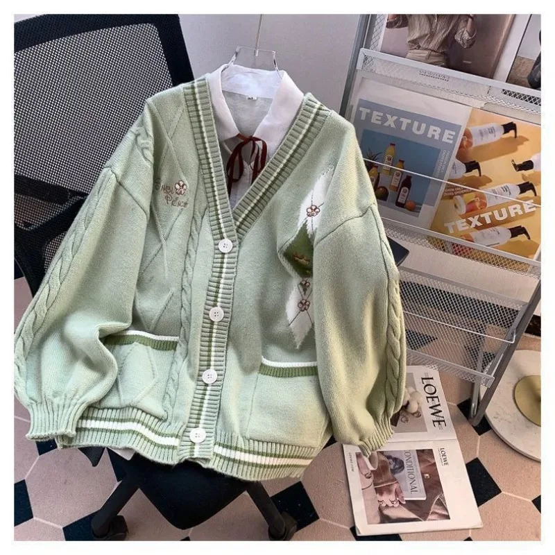 

Женский весенне-осенний свитер в консервативном стиле, бандажный комплект из двух предметов, женское изящное вязаное пальто с вышивкой, блузка, топы, наряды