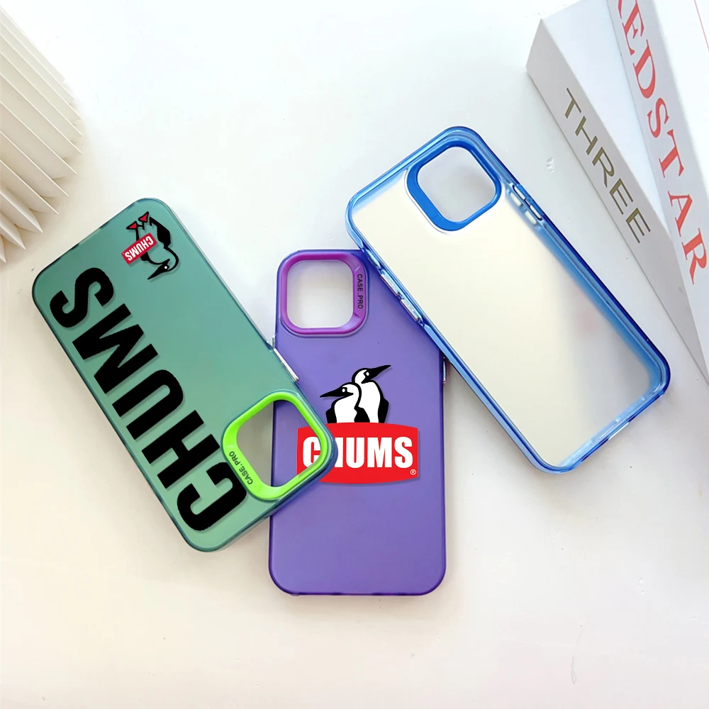 เคสโทรศัพท์แฟชั่น C-CHUMS สำหรับ iPhone 13 12 11 15 14 Pro Max PLUS เลนส์ขอบเงินสุดสร้างสรรค์ฝาปิด TPU แบบแข็ง