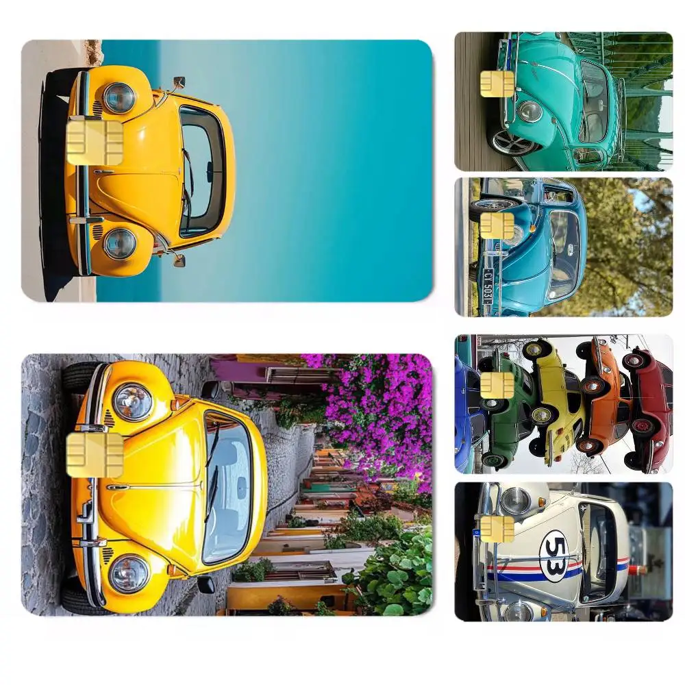Vintage Beetle Cars-s Credit Card HD Stickers Easy to replace, change card style anytime as you like