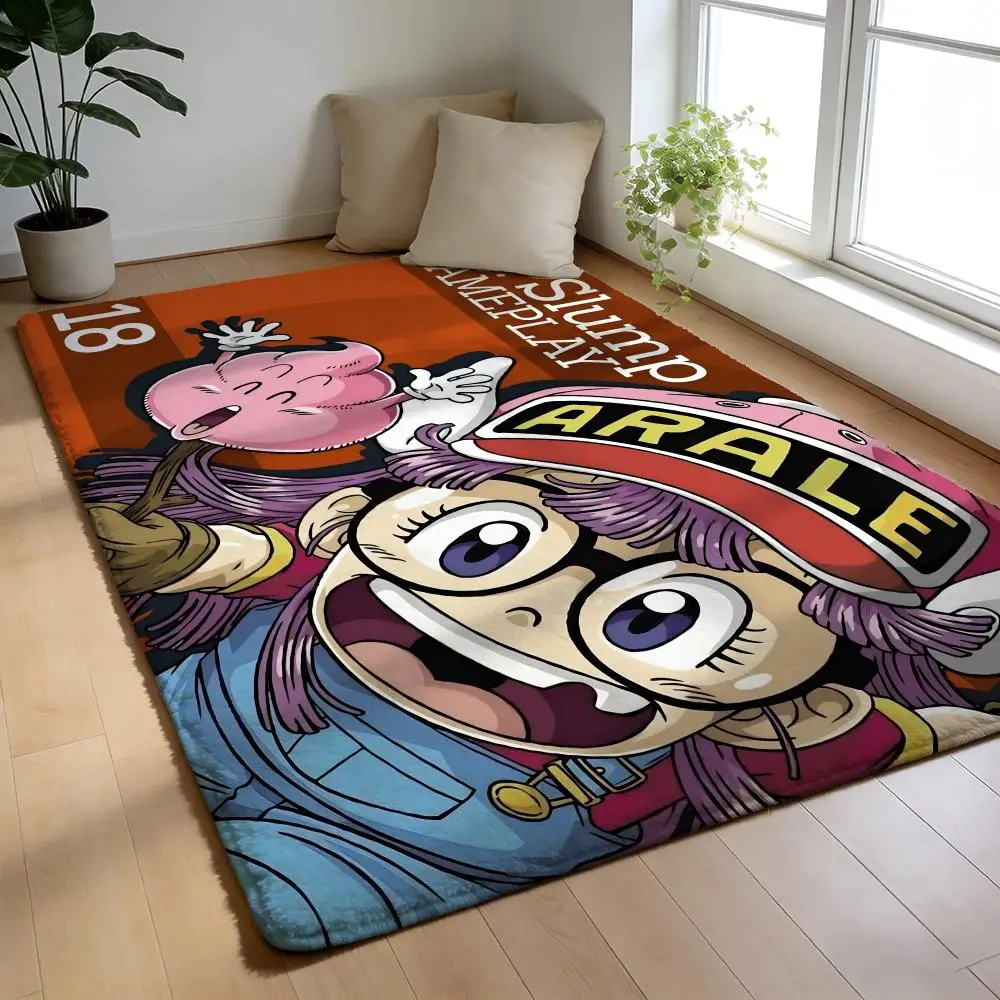 

Floor Mat Soft Flannel Rug Non-Slip Absorbent Mat for Bathroom Bedroom Home Decor Cartoon D-Dr Slump Arale