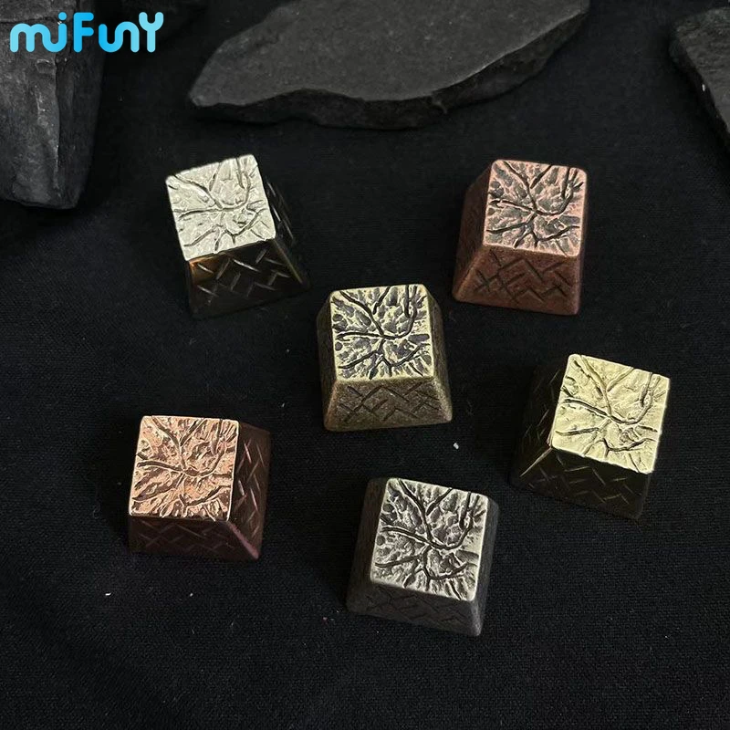 Pure Copper Point Keycap Brief Retro Opaque Original Personality Keycaps Cross Axis Universal Mechanical Keyboard Accessories