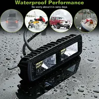48W 16 LED Car Work Light DRL Spotlight High Bright Waterproof Auto Offroad SUV Truck Headlights Driving Lamp DC 12-80V 6500K