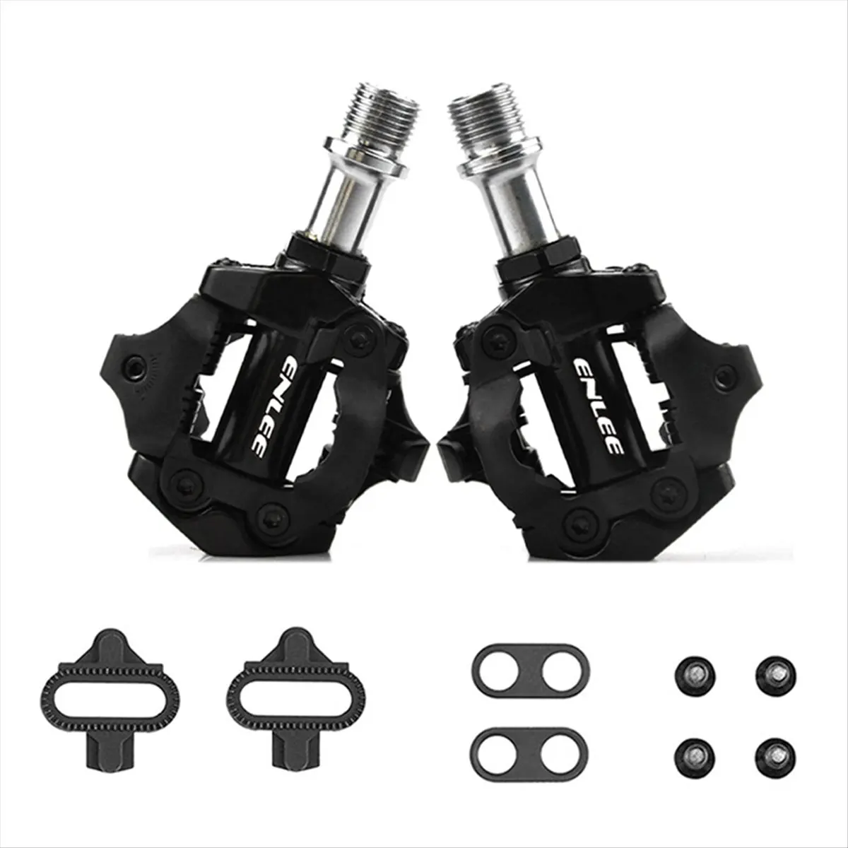 A74U ENLEE Mountain Bike Lock Pedal SPD System Bike Lock Pedal Non-Slip Seal Bearing Lock Accessories
