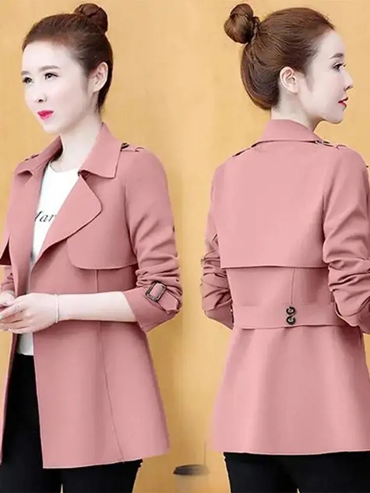 Sli منتصف طول المرأة سترة واقية Jaet ربيع الخريف وصول جديد Faionable الصبار حجم معطف كبير بسيط Sle