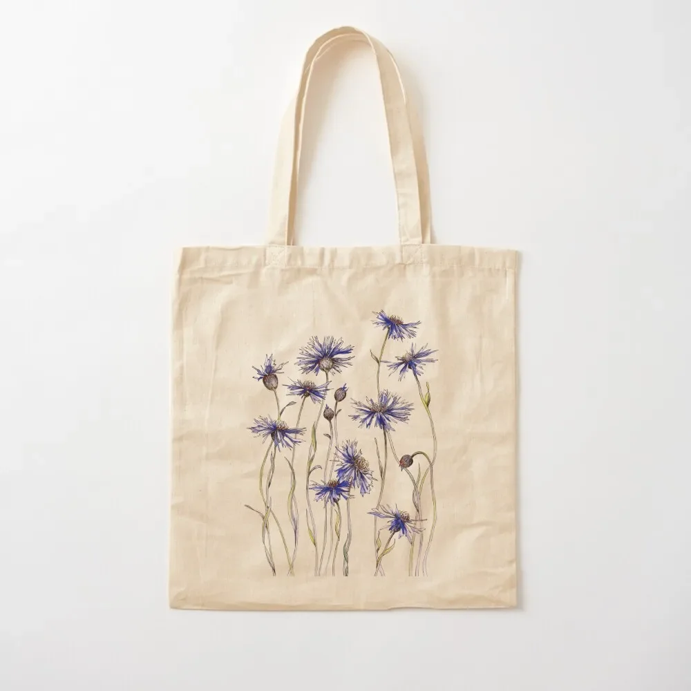 Blue Cornflowers Tote Bag Woman shopper bag tote bag men's university shopper