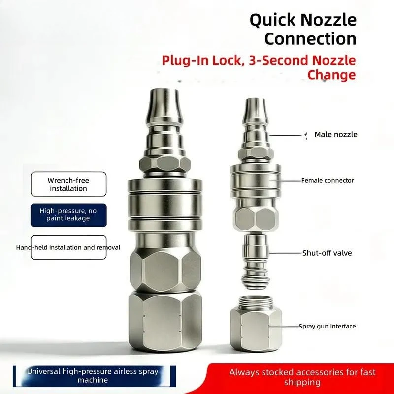 for Quick Connection Nozzle High Pressure Airless Spraying Machine Accessories Latex Paint Quick Insertion Wear Resistance