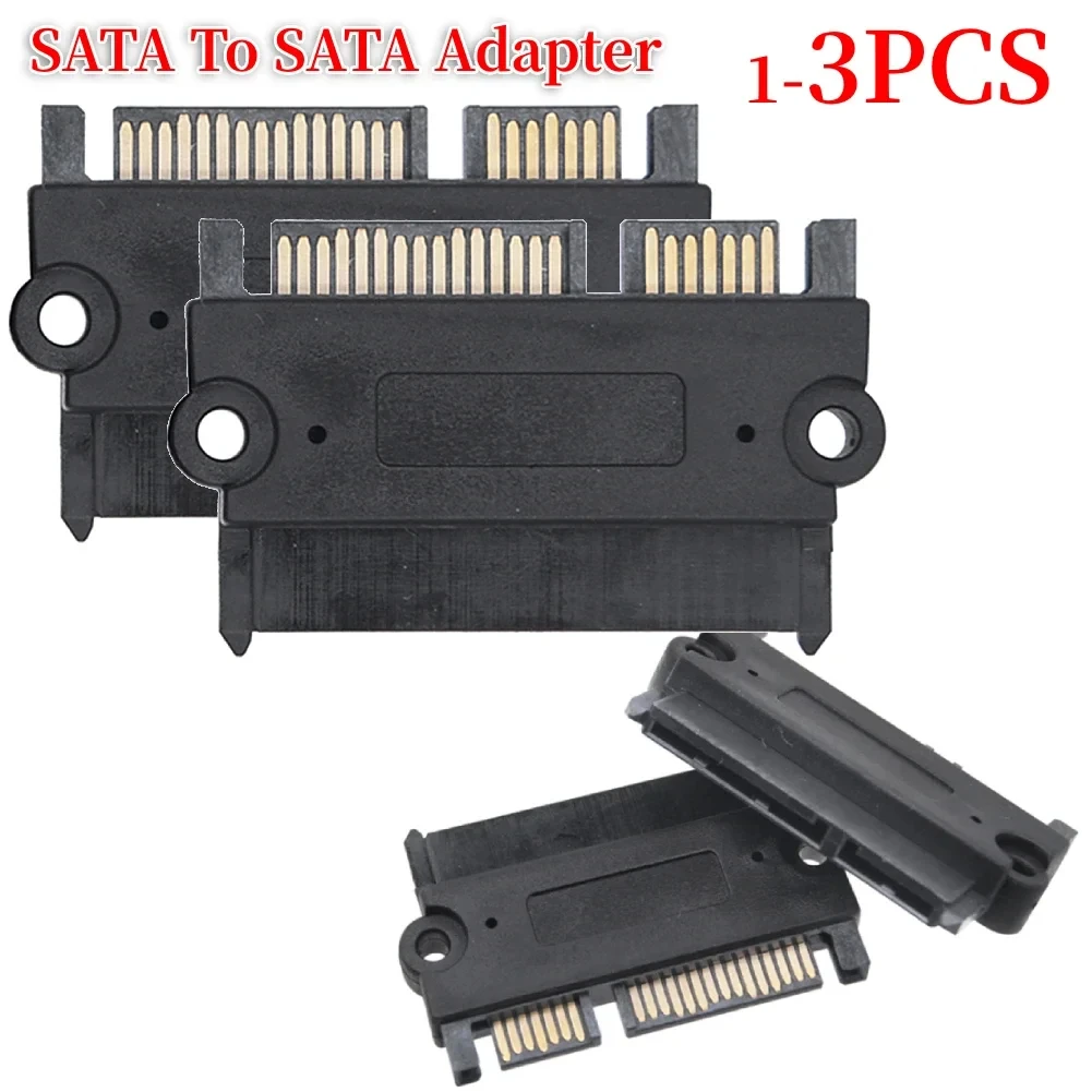 

Power Data Converter 22Pin 7+15 Male To Female Converter Head SATA Male To Female Power Data Adapter SATA To SATA Converter