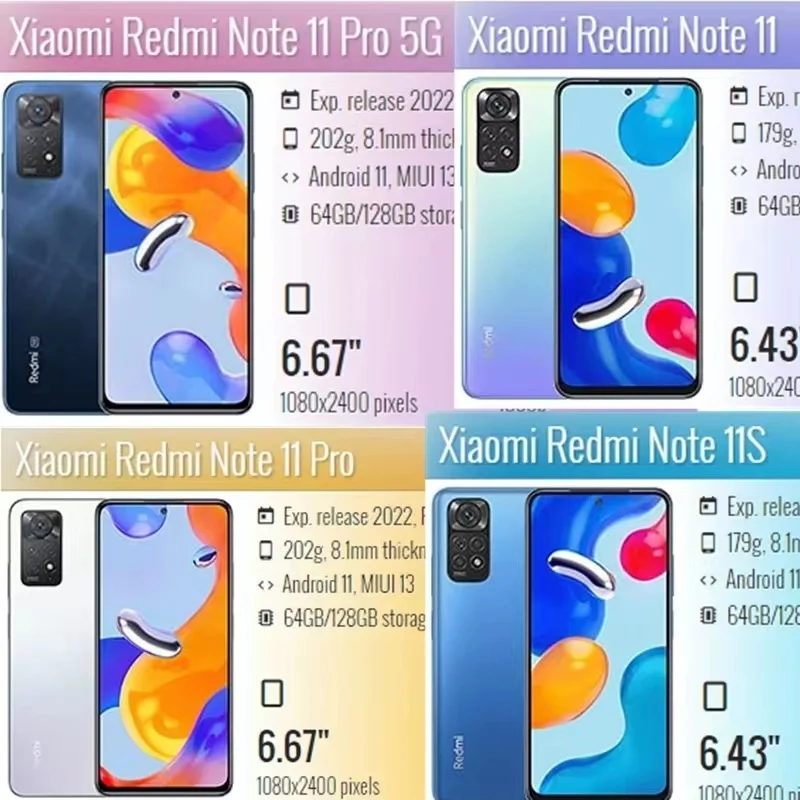 Protetor de Tela para Xiaomi Redmi Note, Vidro Temperado, Redmi Note 11, 10 Pro, 10 C, 5G, 11S