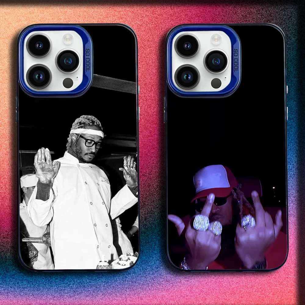 

Rapper F-Future Phone Case For iPhone 16,15,14,13,12,11,Mini,Pro,E,MAX Blue Matte Silicone Cover