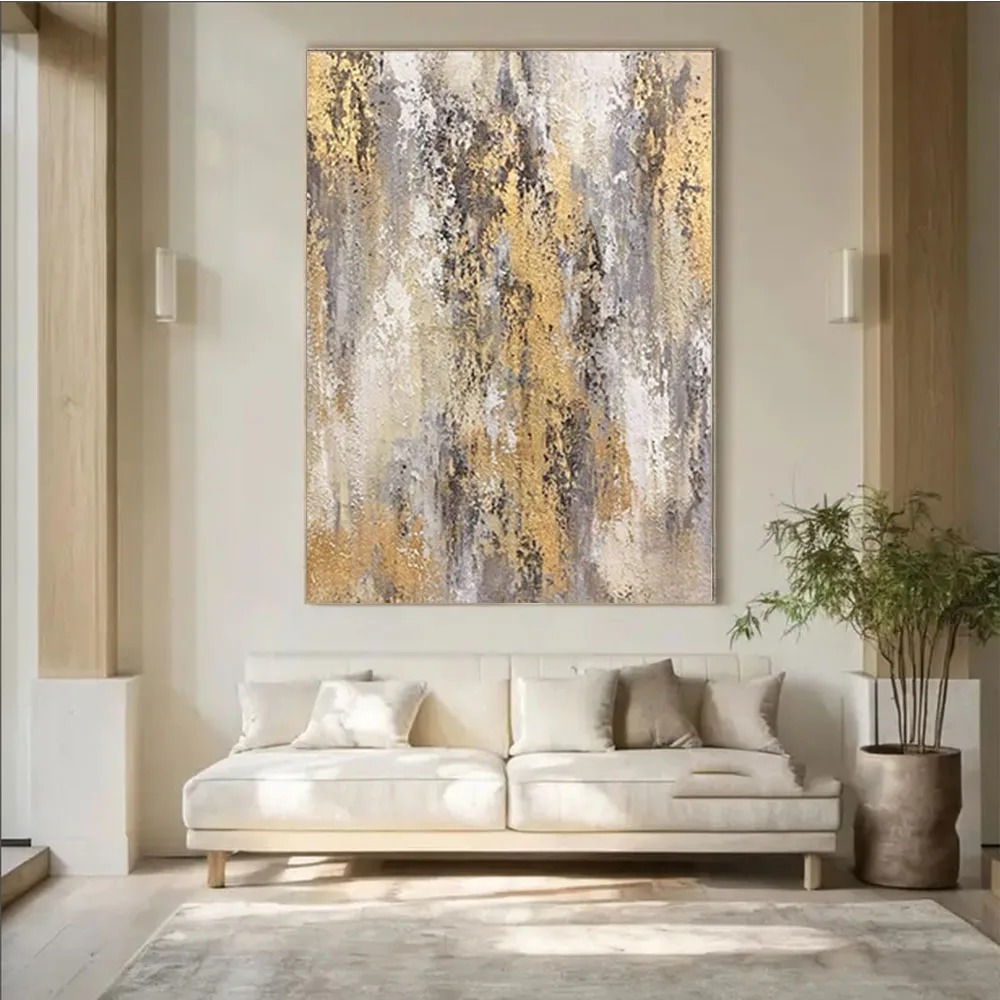 Rock Design Thick Texture Texture Oil Painting Art 100% Hand-Painted Abstract Living Room Decoration Painting Latest Frameless