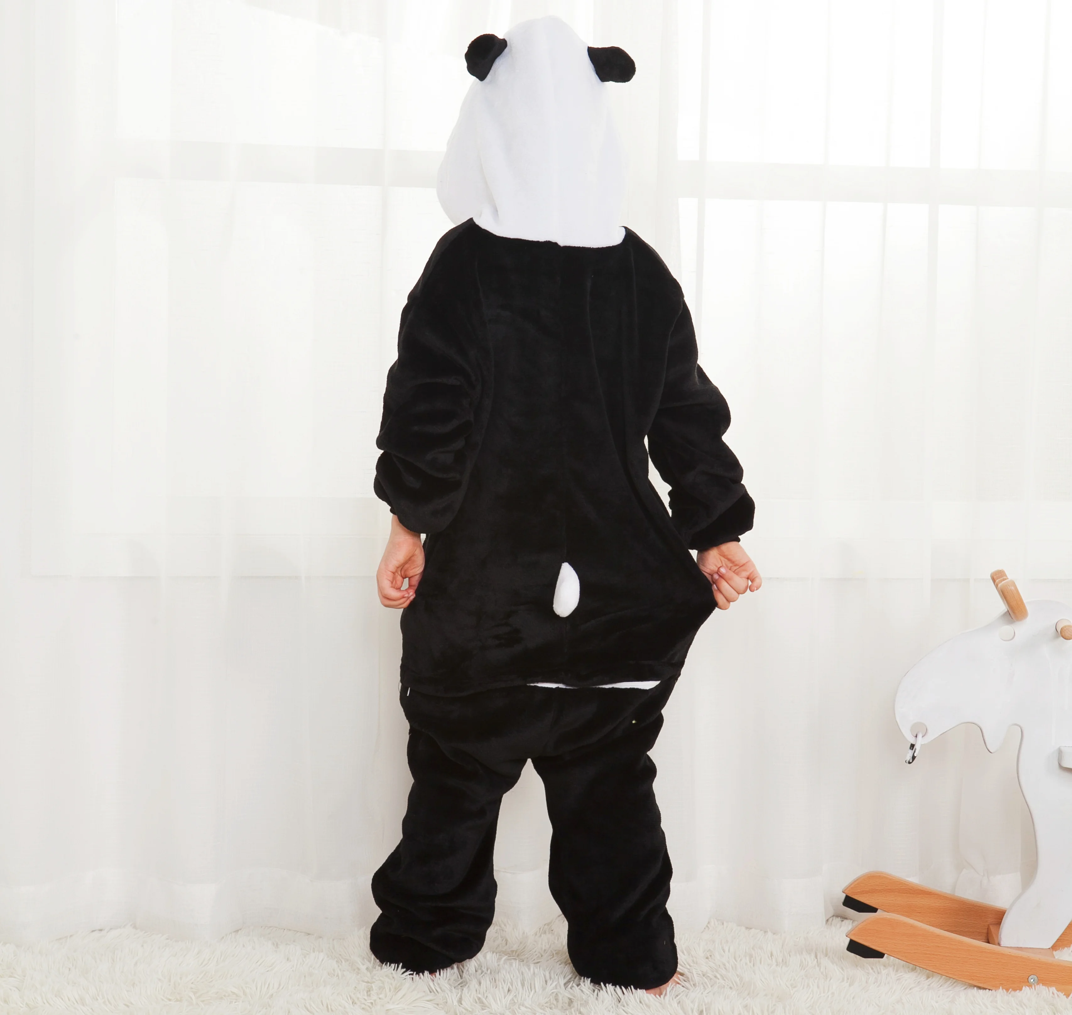 Kids Kigurumi Panda Cartoon Onesies Children Cute Animal Pajamas Jumpsuits Halloween Christmas Girls Boys Cosplay Costumes