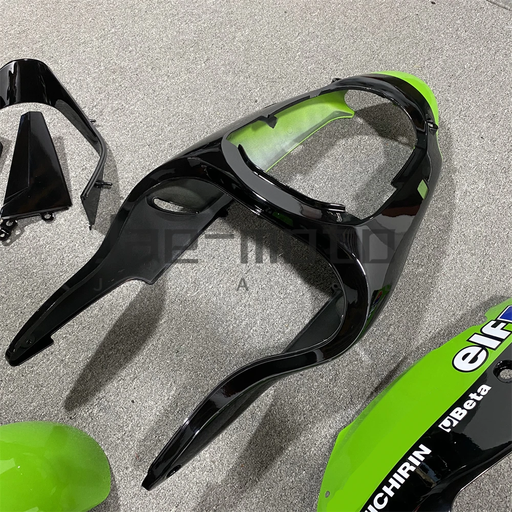 For ZX-9R ZX9R 1998 1999 Injection ABS Plastics Full Fairings Kit Mold Replace Accessories ZX-9R ZX9R 1998-1999  Black Green image 4