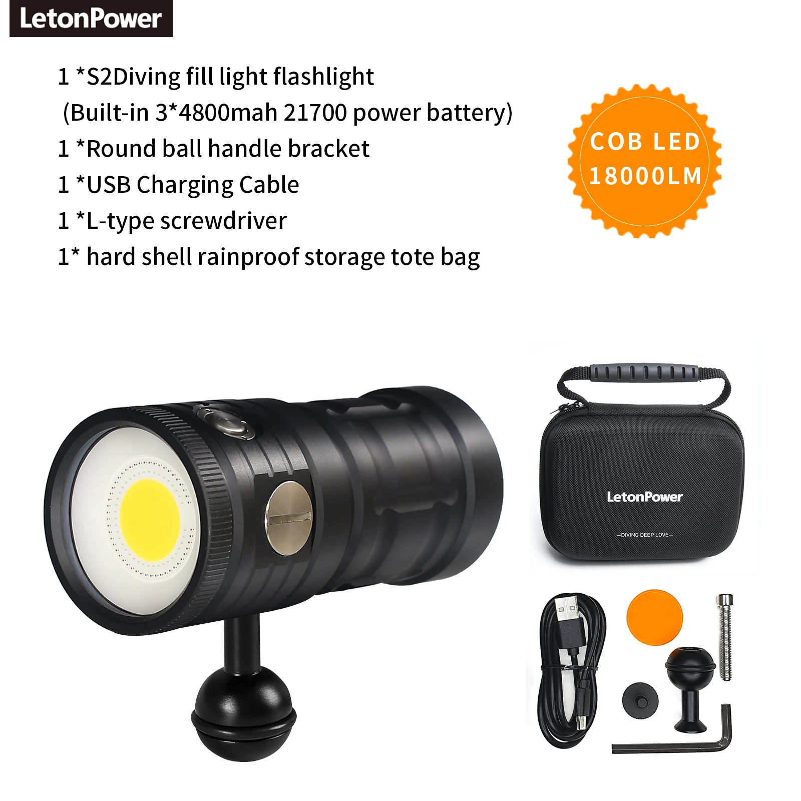Lámpara subacuática profesional, 4x120x120, 36 núcleos, luz de fotografía, lúmenes altos, linterna de buceo, 120m, antorcha impermeable para cámara de vídeo