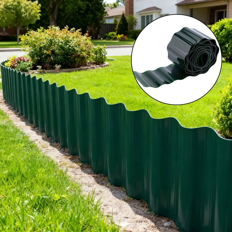Plastic Garden Lawn Edge Fence Flexible Outdoor Grass Edging Border Home Yard Landscape Decoration Accessories