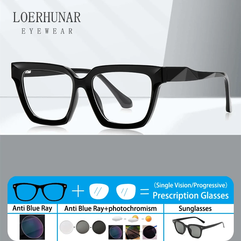 

New Fashion TR90 Plug-in Anti Blue Light Eyeglass Frame for Women Optical Prescription Customized Myopia Presbyopia Glasses