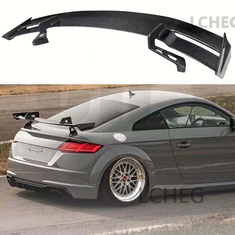 Rear Genuine Carbon Fiber Trunk Spoiler Deck Wing For Audi New R8/TT/TTS/TTRS/S3/S4/S5/S6/S7/S8 Auto Accessories Car Styling