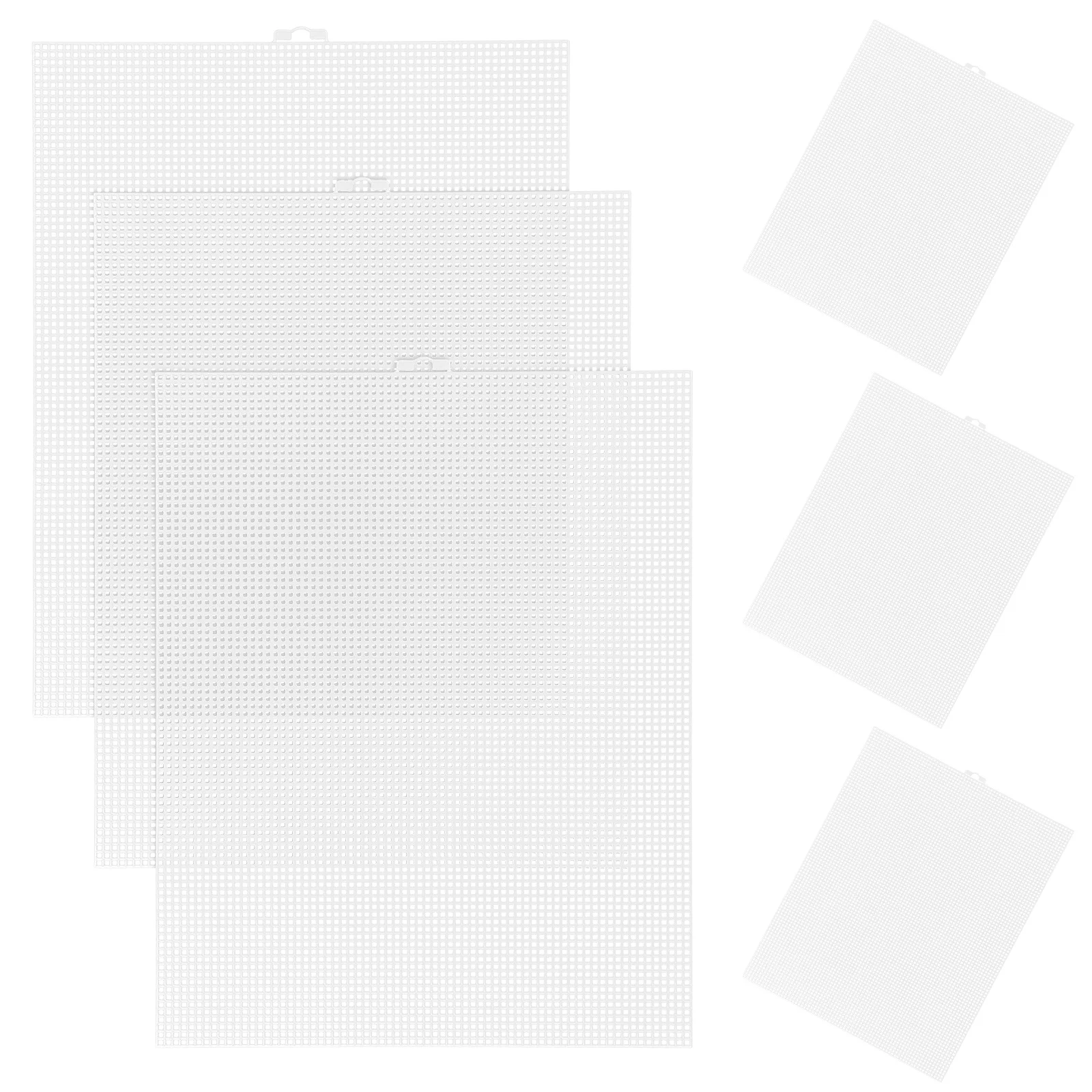 

6 Pcs Plastic Mesh Sheets 26x33.5cm Transparent Free Cut Embroidery Beginner Friendly Sturdy Materials Versatile Usage Crafting