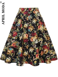 Casual 1950s Style Vintage Women's Party Summer Skirt 2024 New Harajuku Retro A Line Fashion Housewife Rockabilly Street Skirts